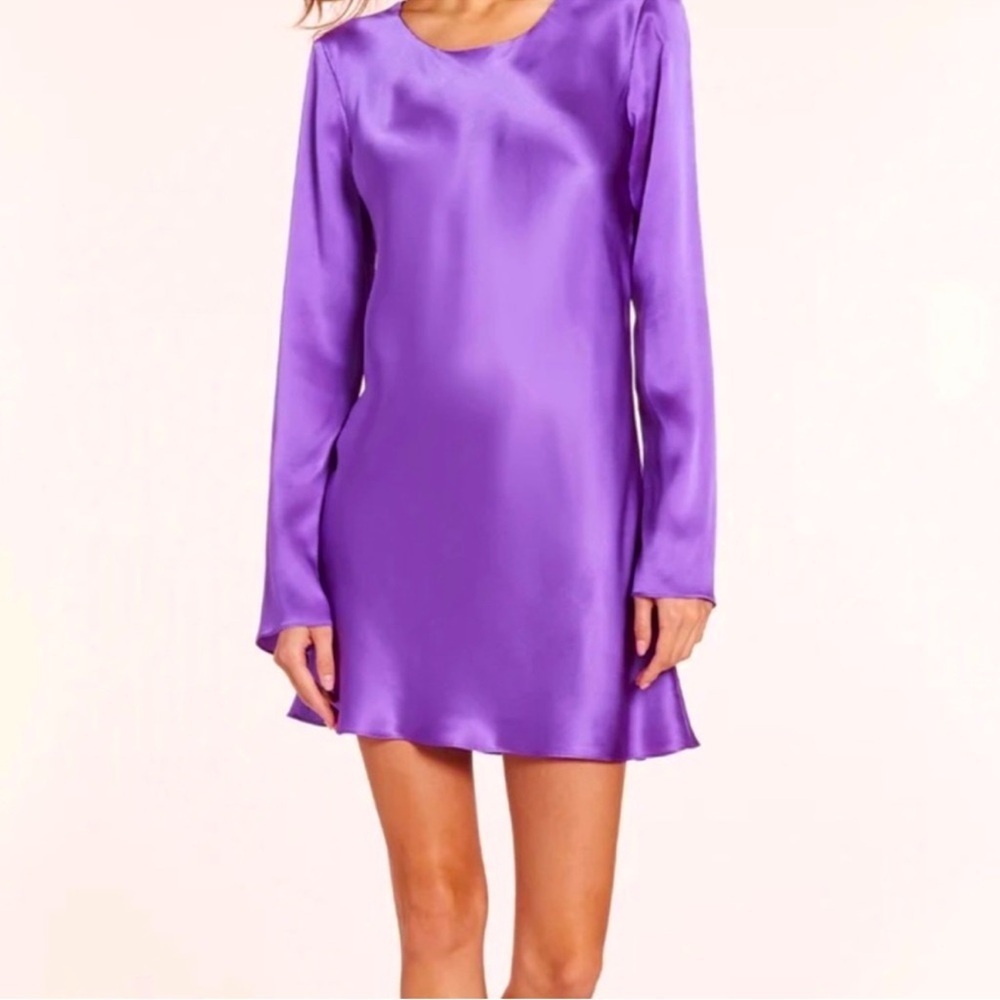 Amanda Uprichard Vibrant Purple Backless silk Dress size S - Picture 5 of 8